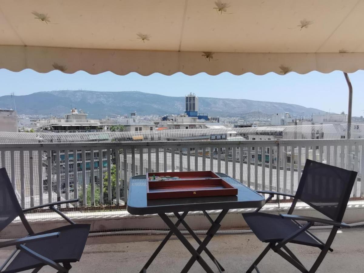 Penthouse Spacious W Super Wifi & Terrace, 2 Min From Metro Athen Eksteriør billede